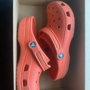 Orange crocs